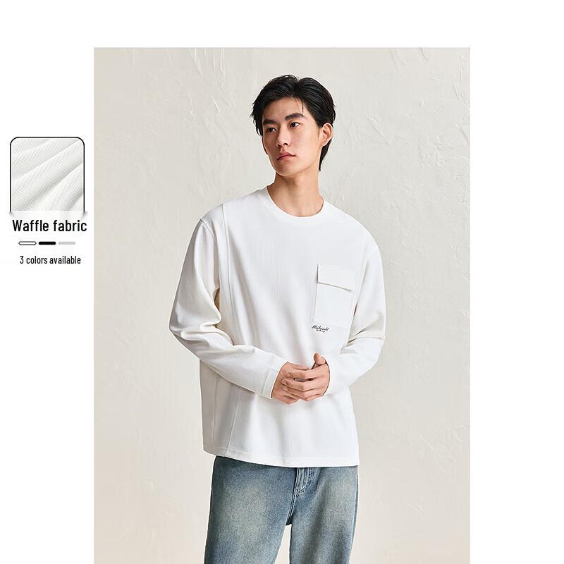

PEACEBIRD Men s Waffle Knit Long Sleeve T-Shirt 2XL