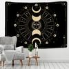 Sun Moon Tapestry Black White Starry Sky Wall Hanging Astrology Divination Matwitchcraft Hippie Mandalas Psychedelic Taiji Decor