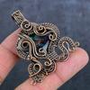 Bi-Color Tourmaline Gemstone Copper Wire Wrap Jewelry Pendant 2.21"