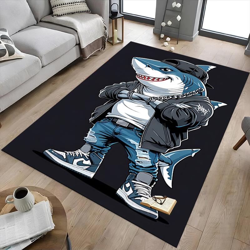 1pc shark streetwear Carpet, Office Rug Outdoor Mat Home Decor Area Carpet Festival
