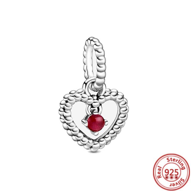 925 Sterling Copper Colorful Zircon Month Star Sign Zodiac Pendant Golden Beads Fit Original Pantaro Charms Bracelet DIY Zircon