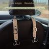 Introducing the "Multi-Functional Leather Car Seat Hook" - easy installation, adjustable, and perfect for organizing your vehicle.