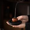 Zisha Persimmon Incense Holder: Ruyi Home Zen Decor for Tea Table