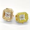Trendy Diamond Ring Watch Square Full Diamond Adjustable Time Ring Watch Instagram