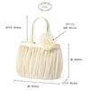 Kouei Store Formelle Luxus-Partytasche mit großem Fassungsvermögen, Falte, Brosche, Magnetverschluss, Beige, L103-H-bg