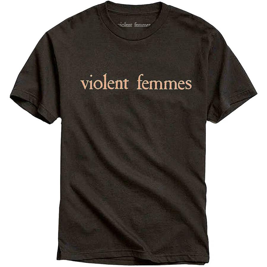 Violent Femmes - Salmon Pink Vintage Logo - Black T-shirt XS