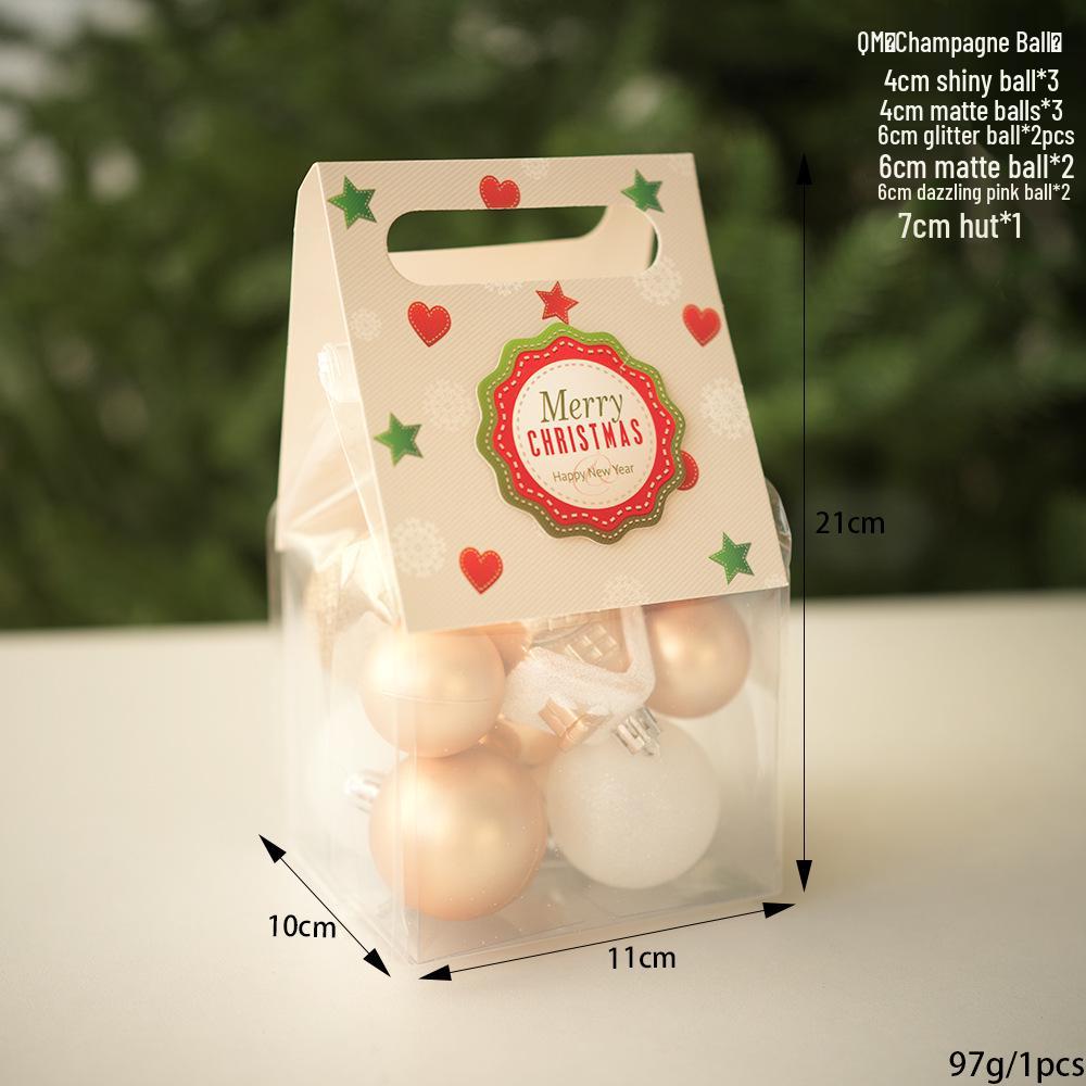 Christmas Tree Ornament Set: Nine Painted Macaron Candy Color Irregular Balls