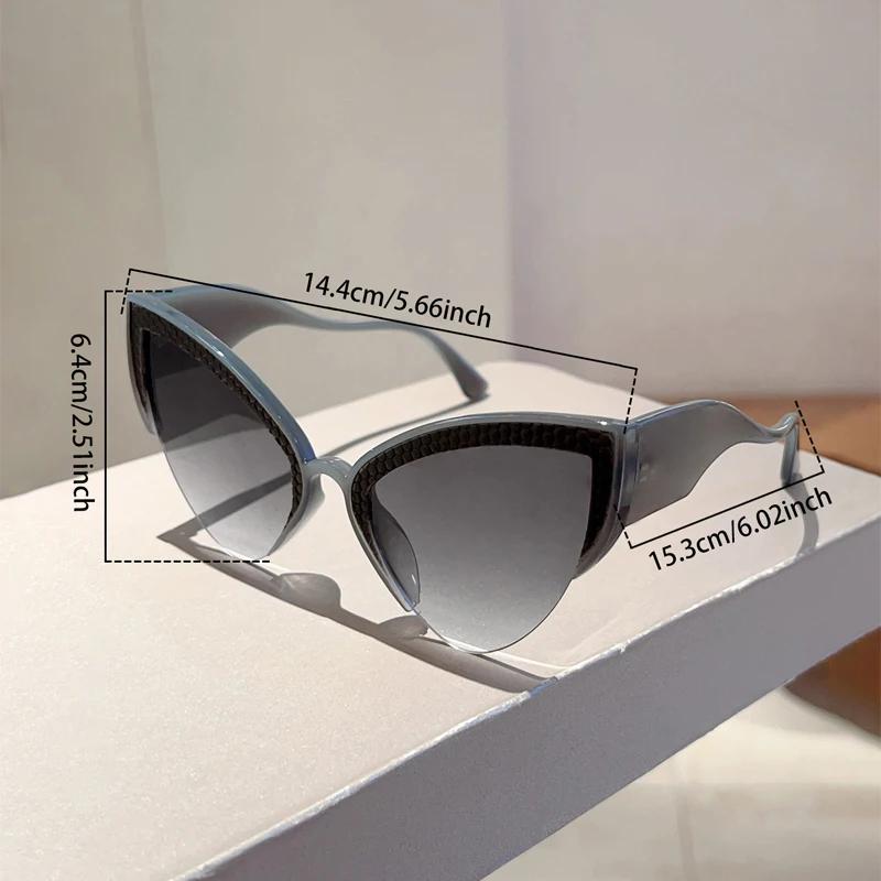 Oversized Cat Eye Sunglasses Women Stylish Butterfly Shaped Gradient Shades Ins Trendy Luxury Brand Design Sun Glasses