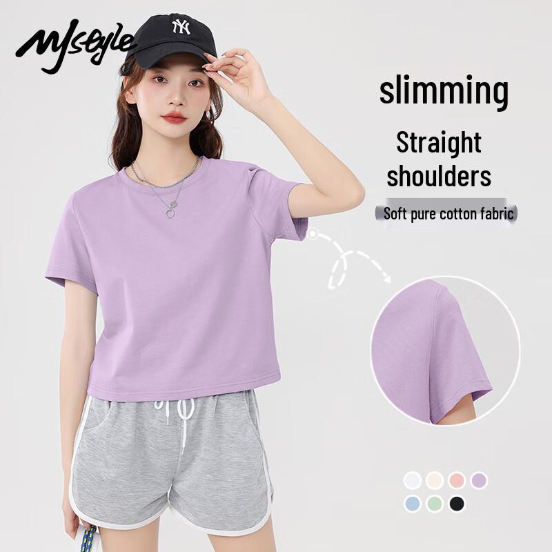 MJ Style Women s Pure Cotton Short Sleeve T-Shirt L