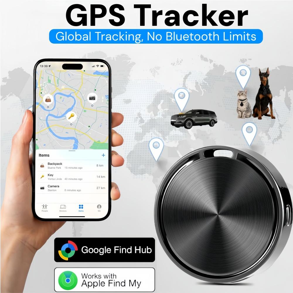 Mini GPS Tracker Device Anti-Lost Reminder for Pet Kids Bag Key Wallet Compatible IOS/ Android App Finder Locator