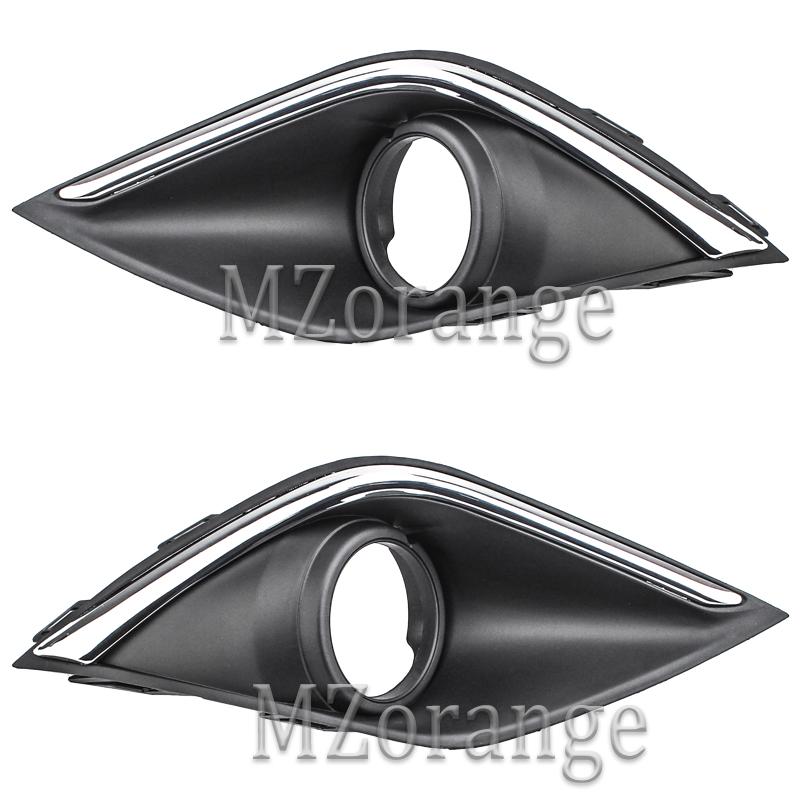Fog Light Covers for Mitsubishi Outlander 2015 2016 2017 2018 Fog Lamp Chrome Bezel Foglight Hoods Grille Frame Car Accessories