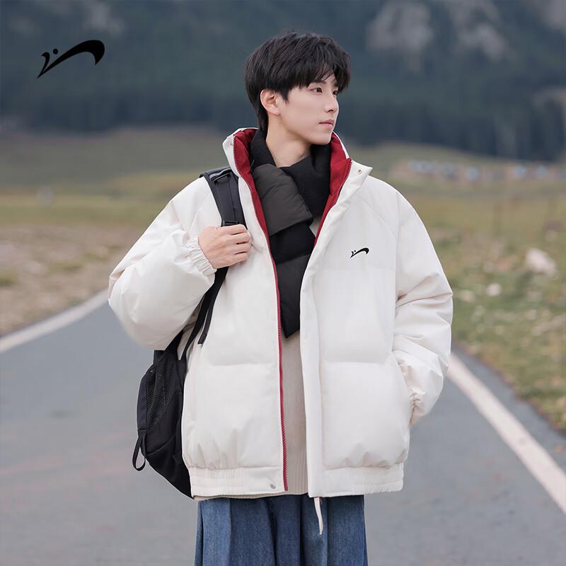 Guirenniao Men's Stand-Collar Thickened Padded Winter Jacket