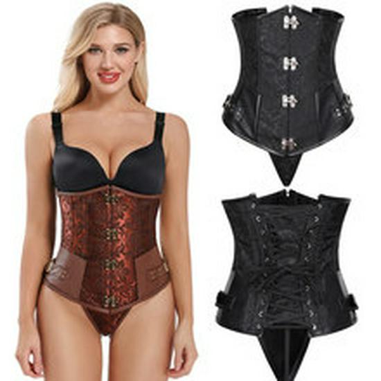 Steampunk Gothic Halter Corset Top - European Style Waist Cincher Body Shaper