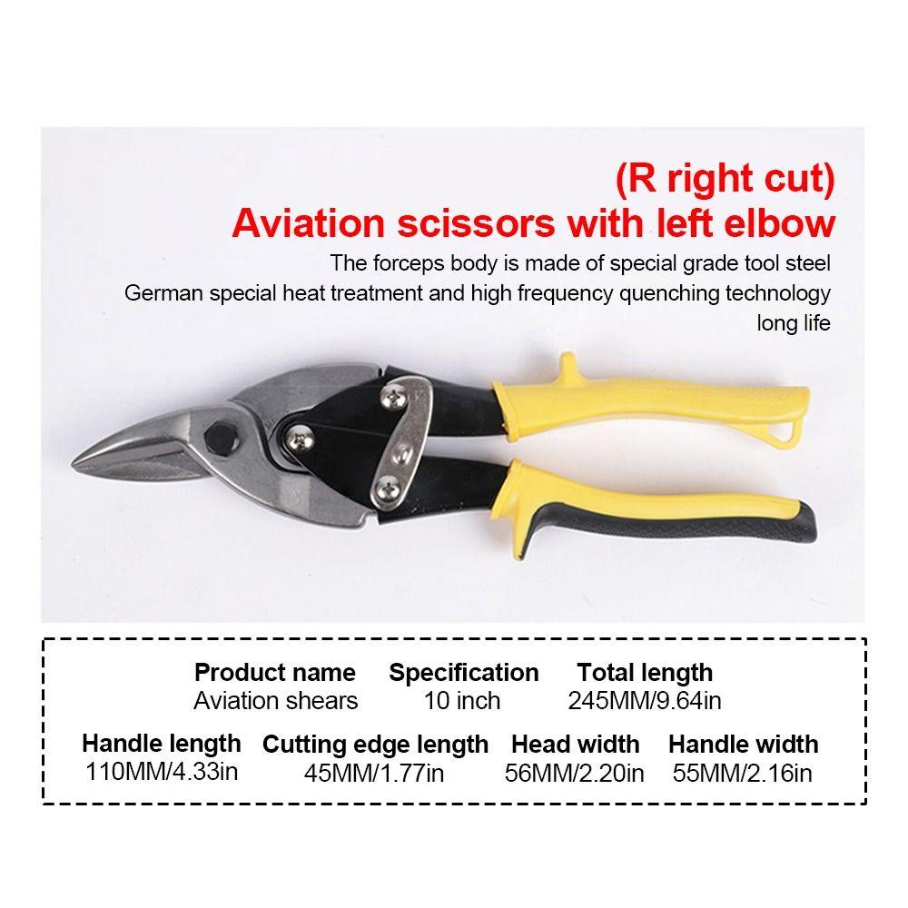 Multi-functional Metal Sheet Shear Anti Slip Handle Aviation Snips Metal Cutting