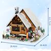 Snow Hut Christmas Ski Chalets House Buildings Sets,City With LED Model Modular Buildings Blocks Gift for Adults  Kids 2187 PCS