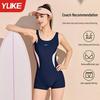 Women's One-Piece Conservative Swimsuit 2025: Slimming Tummy Control & Sunscreen Hot Spring Swimwear.