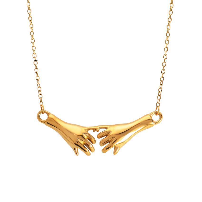 Valentine s Day Titanium Steel Electroplated Promise Necklace - Japanese/Korean Style золотой