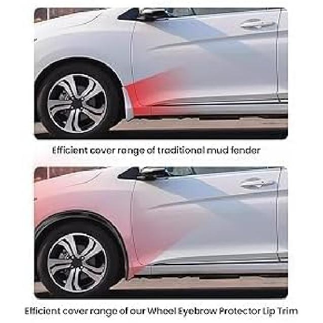 Wheel Arch Protector Lip Trim, Anti Scratch Protection Cover, Durable Universal Fit 28.4 Inch for Cars, Trucks, SUVs, Black