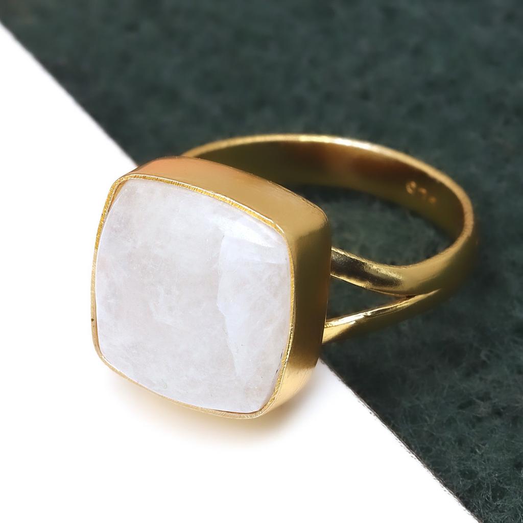 Moonstone Gemstone Handmade Silver Jewelry  "10"