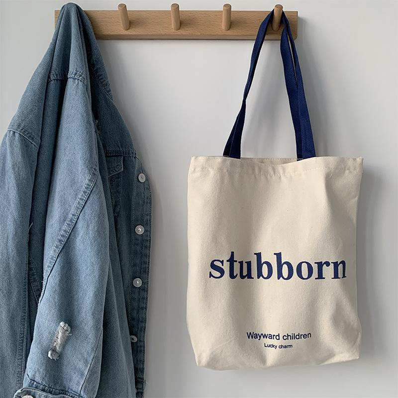 Canvas Bags Gifts Tote Bags Advertising Shopping Bags Training Small Fresh Canvas Bags Large Capacity Women'S Shoulder Bags