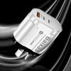 Universal Charger with US, EU, UK, AU Compatibility - Original Power Adapter with 1 USB-A and 2 USB-C Ports.