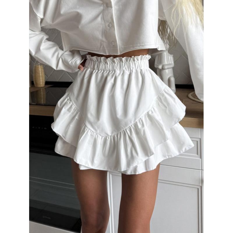 Summer New High-Waisted Ruffle Girls Cake Skirt Casual Skirts For Women