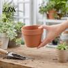 Terracotta Flowerpot Flowerpot, Clay Plant Pot with Drainage Hole, Porous Indoor Outdoor Planter for Plants Succulents Cacti Herbs Crack Resistant