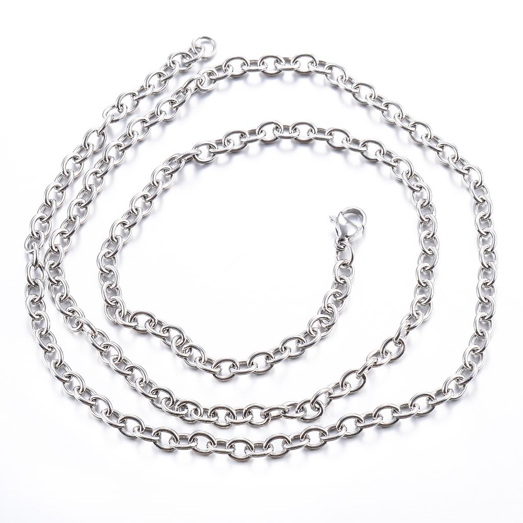 Larghezza 1,5/1,9/2,3/4,2 mm Acciaio Inossidabile Maglia Rolo Catena O Colore Oro Collana Metallica Per Donne Gioielli da Uomo Regalo