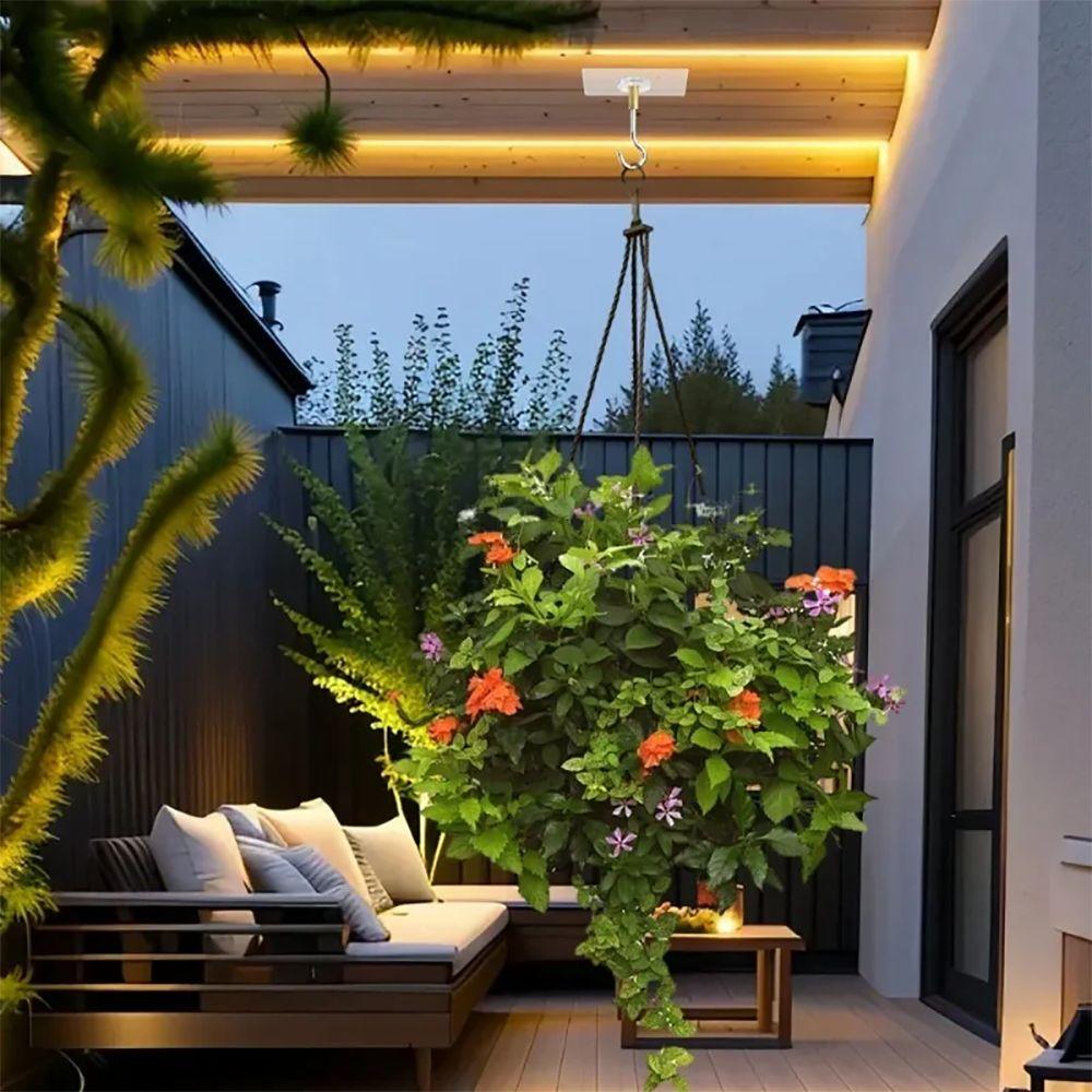 1Pcs Traceless Punch-Free Ceiling Hook Heavy Duty Wall Mounted Plant Flower Pot Hanging Bracket Strong Storage Tool