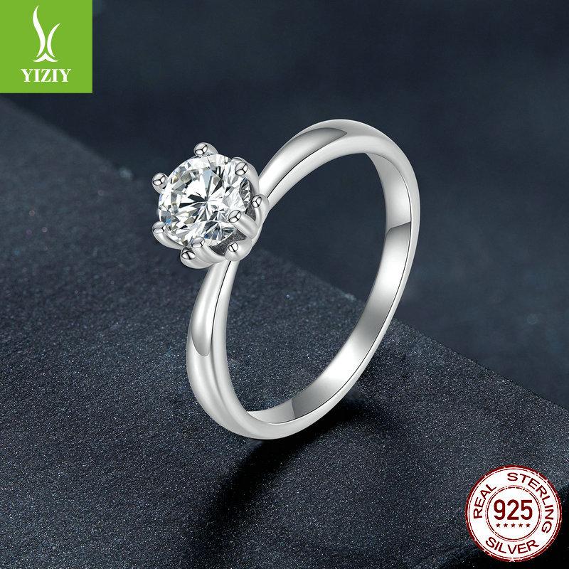 Simple And Luxurious 80-Point Mozzarella Diamond Ring With Certificate 925 Silver Moissanite Ring Msr006