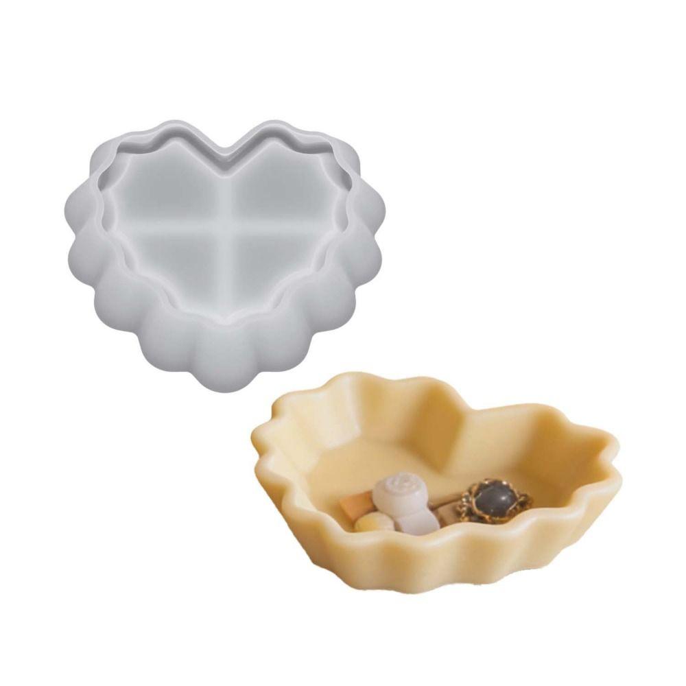 Heart Shape Plate Storage Bowl Resin Mold Silicone DIY Accessories Storage Tray Mold Handmade Tool Ornament Epoxy Siicone Mould
