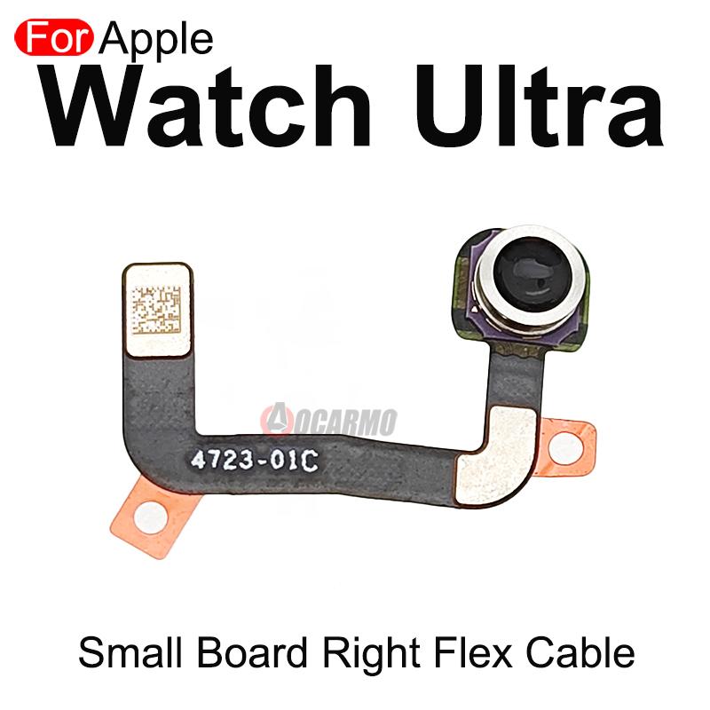 Aocarmo For Apple Watch Ultra 49mm LCD Power Microphone Crown Bluetooth Small Board Battery Connection Flex Cable Repair Parts