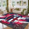 Bologna FC Design Crystal Velvet Rug Soft Decorative Mat for Bedroom Entrance