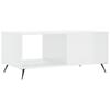  Coffee Table, High Gloss White, 90x50x40 Cm