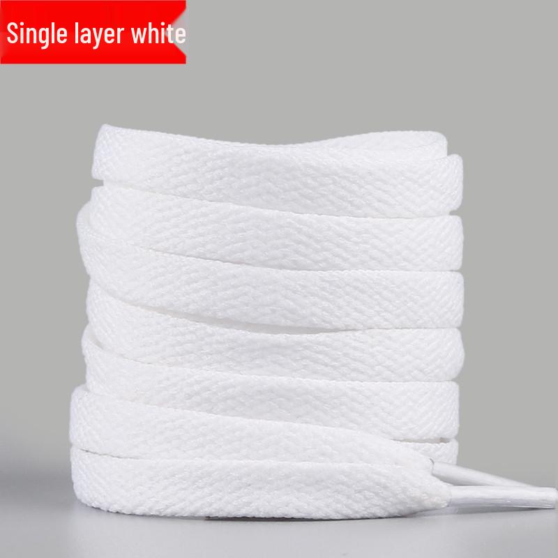 

Плоские белые шнурки для AJ1, Air Force One, AF1, мужских и женских парусиновых кроссовок - Включает пару черных и пару белых шнурков 200 cm