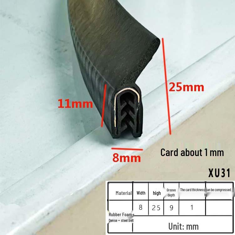 High-Temperature Resistant U-Shaped Rubber Sealing Strip for Dustproofing Electrical Cabinets and Car Doors