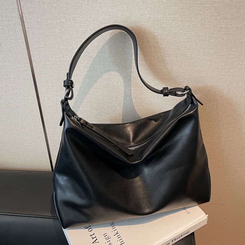 New Large-capacity Women s Shoulder Messenger Tote Bag чёрный