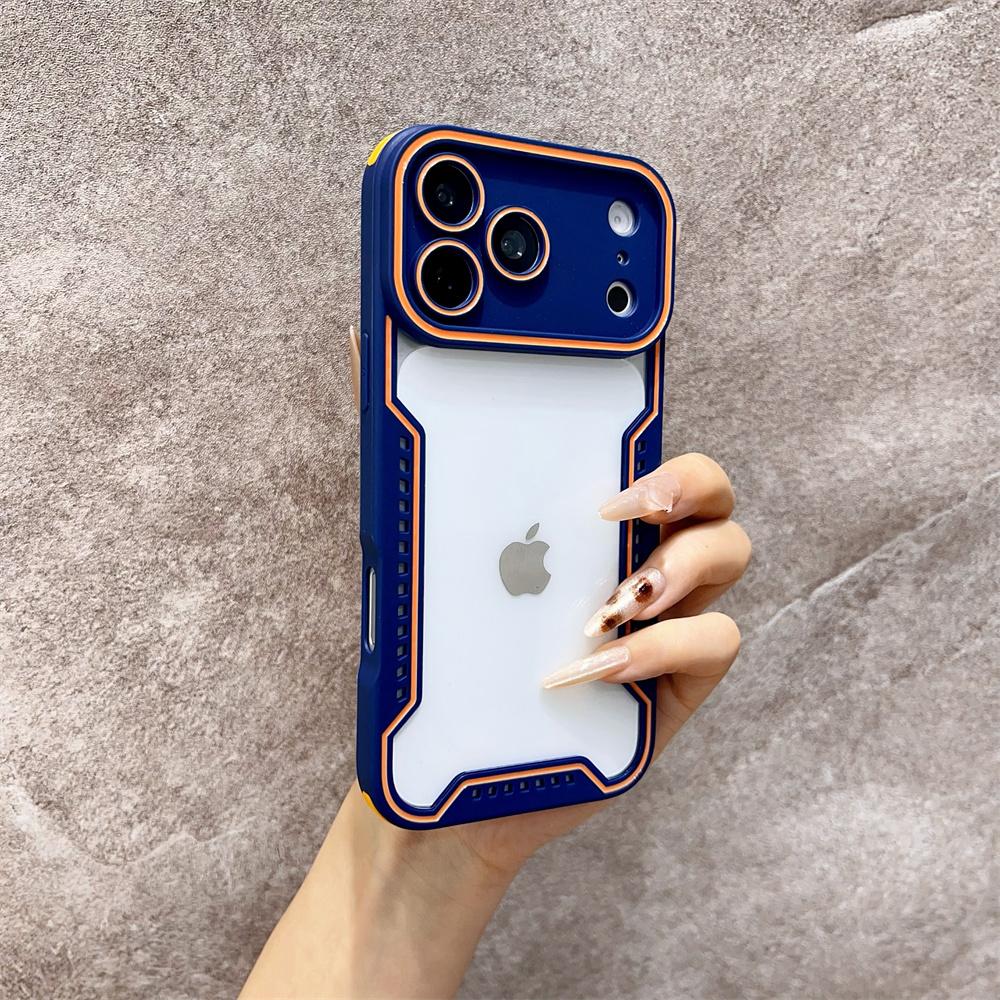 New Transparent Glass Fashion Phone Case for iPhone 17 Pro Max Air 16 Pro 15 14 13 12 11 Shockproof Protection Change 17 Series