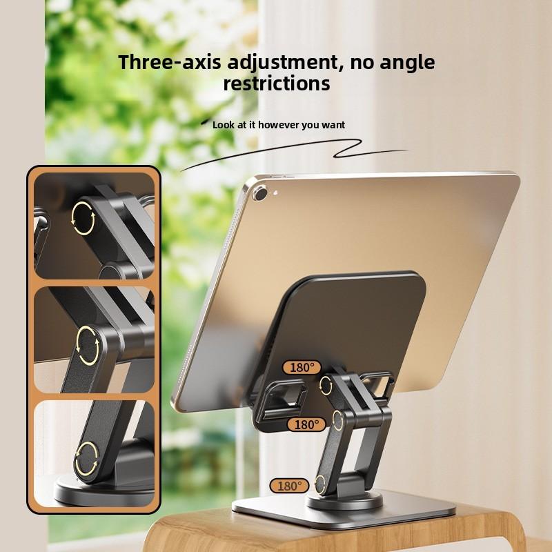 Universal Metal Lazy Phone And Tablet Stand With 360 Degree Rotation For Video Streaming And Live Broadcasts