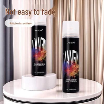 VANGIN Temporary Black Hair Color Spray, Washable.