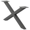 Vidaxl Coffee Table Legs, 2 Pcs, Anthracite, 70X(30-31) Cm, Steel