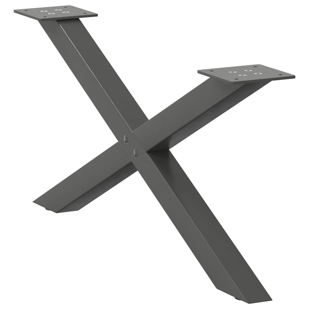 Vidaxl Coffee Table Legs, 2 Pcs, Anthracite, 70X(30-31) Cm, Steel