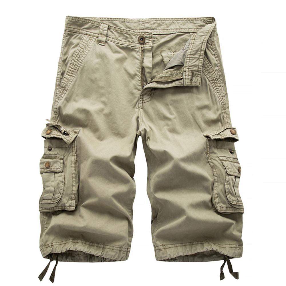 Szorty cargo męskie 2025 lato armia wojskowa taktyczne męskie szorty casualowe solidne multi-pocket męskie szorty cargo plus size