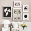Pink Halloween Geist Skelett Hexenhaftes Gemälde Druck Leinwand Poster Nordische Wandkunst Bild zum Geschenk Wohnzimmer Heimdeko Cuadro