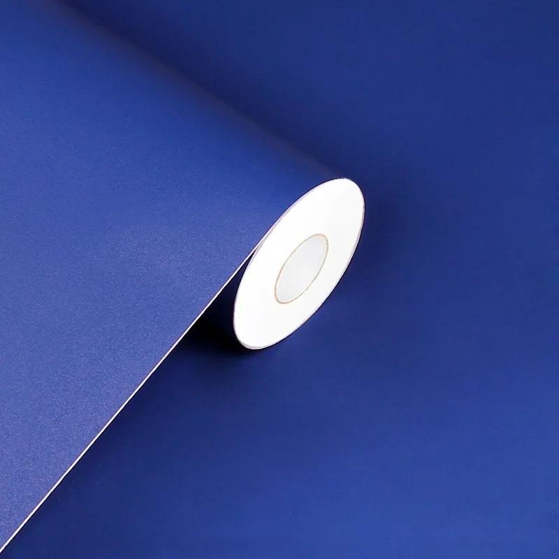 PVC Waterpoof Matte Wallpaper Dark Green Vinyl Self-Adhesive Stickers for Wall Furniture Livingroom Contact Paper Home Decor