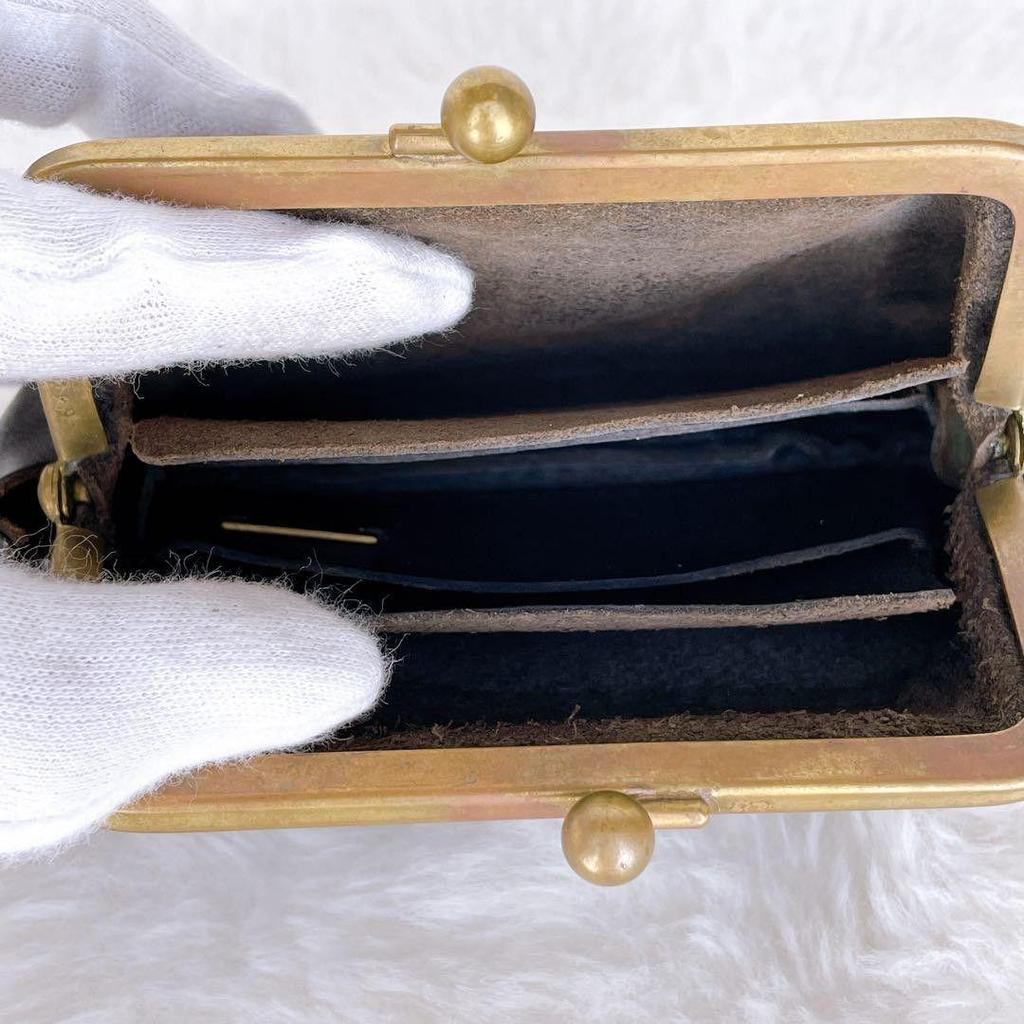 Used Rare N25 Nunijugo Leather Clasp Wallet Wallet Coin Purse Black Wallet