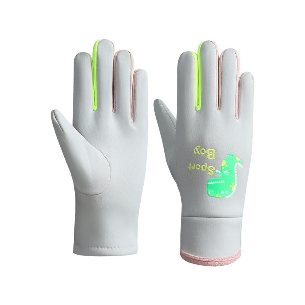 Dinosaur Pattern Children's Mittens Windproof Kids Cycling Gloves Winter Activities
