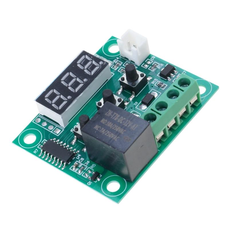 W1209 DC12V Digital Temperature Controller Module With Waterproof Sensoring For Precise Heating And Cooling Control