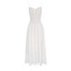 French Pure Desire Waist Pinch Dress Women's Summer New Beige Holiday Style Lace-up Chest Suspender Skirt