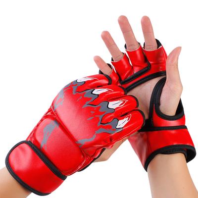 Rękawice bokserskie bez palców Rękawice do worka treningowego z otwartymi dłońmi do walki Kickboxing Sparring dla mężczyzn i kobiet